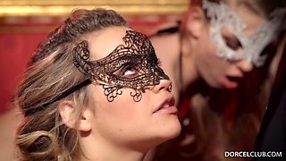 Blonde and Redhead Teens in Wild Sapphic Group Heat