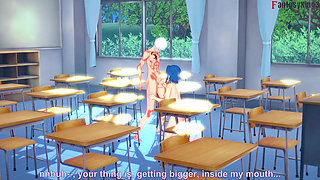 Xenovia Quarta gets caught sucking dick - HS DXD NTR Madness 13