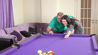 Russion teens Ellie's steamy blowjob leaves an older gent gasping for air