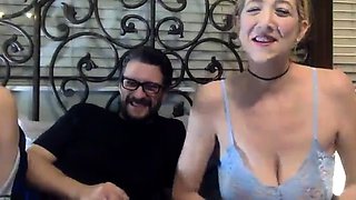 Blonde beauty with big boobs pt02