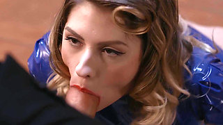 Deep blowjob from the bitch Rebecca Volpetti and sex on the floor
