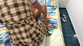 Ass Stepdaughter Comes Home From School In Her School Uniform To Suck Stepmoms Pussy