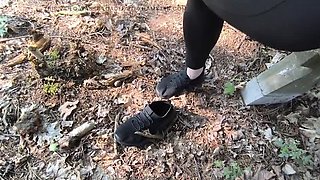 Busty Outdoor Public Slapping Training for World Record - Part 12