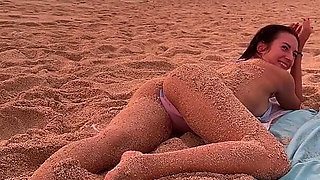 Erotic Ass Massage on the Beach, Naughty Fun in the Ocean