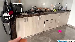 Big Booty Stepmom Fucks Me Hard When Dad's Away - Creampie & Squirting