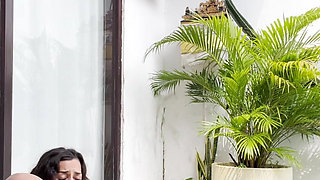 Solo Outdoors Squirting Bored on Holiday