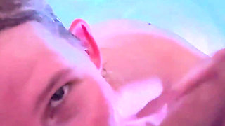 Blonde Teen Blows Cock in the Whirlpool! Horny Facial for the Slut!