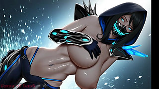 Gol Busty Subzero Girl Topless Dance Animation