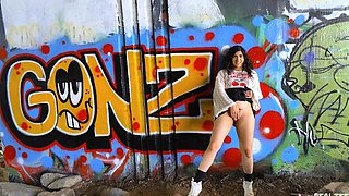 Two hot babes, Alex Jett and Nikki Slick, are having a steamy outdoor session.