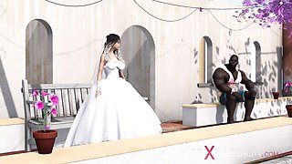 Rough fancy bit at groom clip