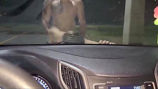 Masked milf gets fucked on a car hood, where her husband sits in there and films it