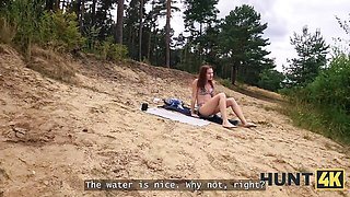 Hunt4k featuring Olivia Westsun's all holes scene