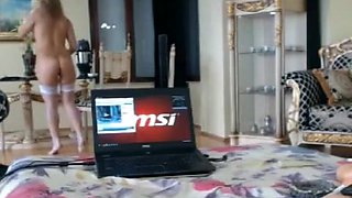 free porn video with blonde girl enjoying fucking machine