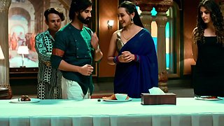 Indian pair celebrating their anniversary inside bedroom