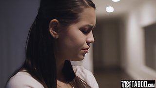 Busty tiny Latina teen babysitter railed