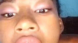 She sucks well and swallows his cum at the end