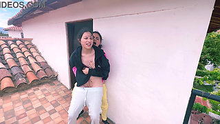 A quick with my best friend in public