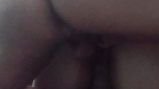 Eating my friend on the couch at her house