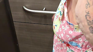 Naughty Elevator Ride Will She Get Caught?