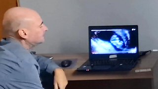 Perv Doctor Fucks Slim Redhead Babe While Her Husband Is Watching It On the Ultrasound Monitor
