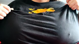 Chubby Brunette Big Boobs Dildo Masturbation