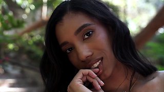 Big tits black MILF exposed amazing body