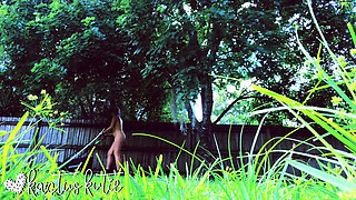 Mowing the Lawn Naked Voyeur