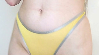 Trying 10 Pairs of Panties in Jy Naked White Ass