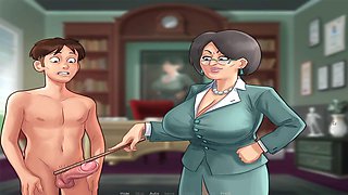 Summertime saga eve, cartoon monster, korean big tits