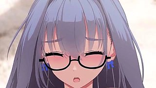 Hentai redhead gives blowjob and having sex