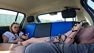 Mistress Yammy Boots - Sandals Domination In The Car