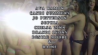 Blonde and brunette lesbian girls licking and toying