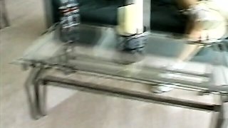 Blonde is flashing her big boobs in the outdoors