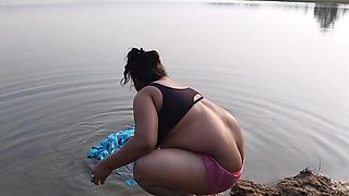 Hot Desi Sexy Girl Having Fun Here With Village Boyfriend Taking Bath On River