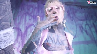 Tattood Girl with Glasses and Buttplug Fucks a Tattooed Dick, DP, Facial