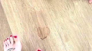 Porn latex movie with foot fetish and blonde mistress