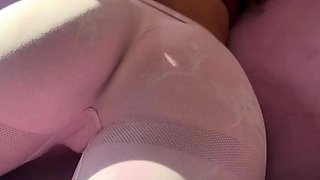 POV Stepsis Latina in Tight Gym Legging Fucked From Behind