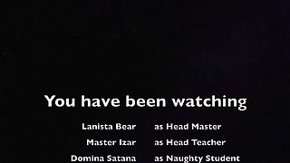 Head Master Bear Punishes Naughty Students with Hardcore Blowjob and Cum Facial