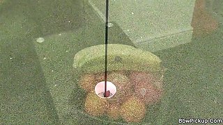 White guy fucks ebony plumper from behind