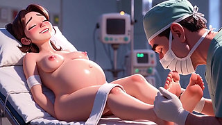Naughty Doctor Sucking Pregnant Patient Toes in Surgery