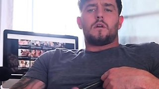 Porn addict jerk his cock for you