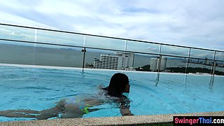 Bubble butt Thai teen fucked hard doggy