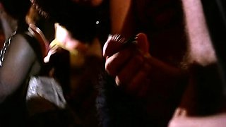 Femdom fetish mistresses fuck bdsm loser with strapon