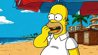 Beach Bitch 2: Pussy Full of Cum. Cartoon Simрsons Parody.