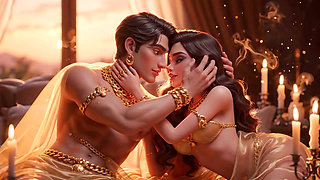 Extreme Close-Up Desi Kissing - Gold Jewelry Mein Sexy Indian Girl Aur Handsome Boy Ki Full Romantic Night