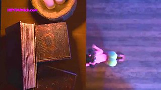 Delicate Perv Babe Takes Twin Magic Dildos Deep - 3D Hentai Fuck with Big Tits and Creampie