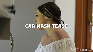 Car Wash Tease - Emily First & Sylvia Wise