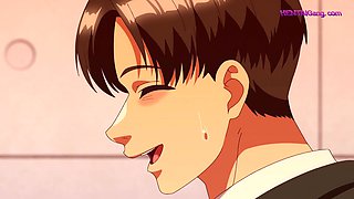 Nerdy glasses anime girl bent over classroom desk & fucked deep by strict teacher