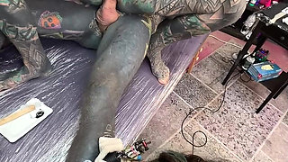 Tattooed Girl Gets Her Titties Inked Then Rides Cock & Takes Anal