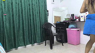 Small-bottomed Housewife Films Herself While Dressing